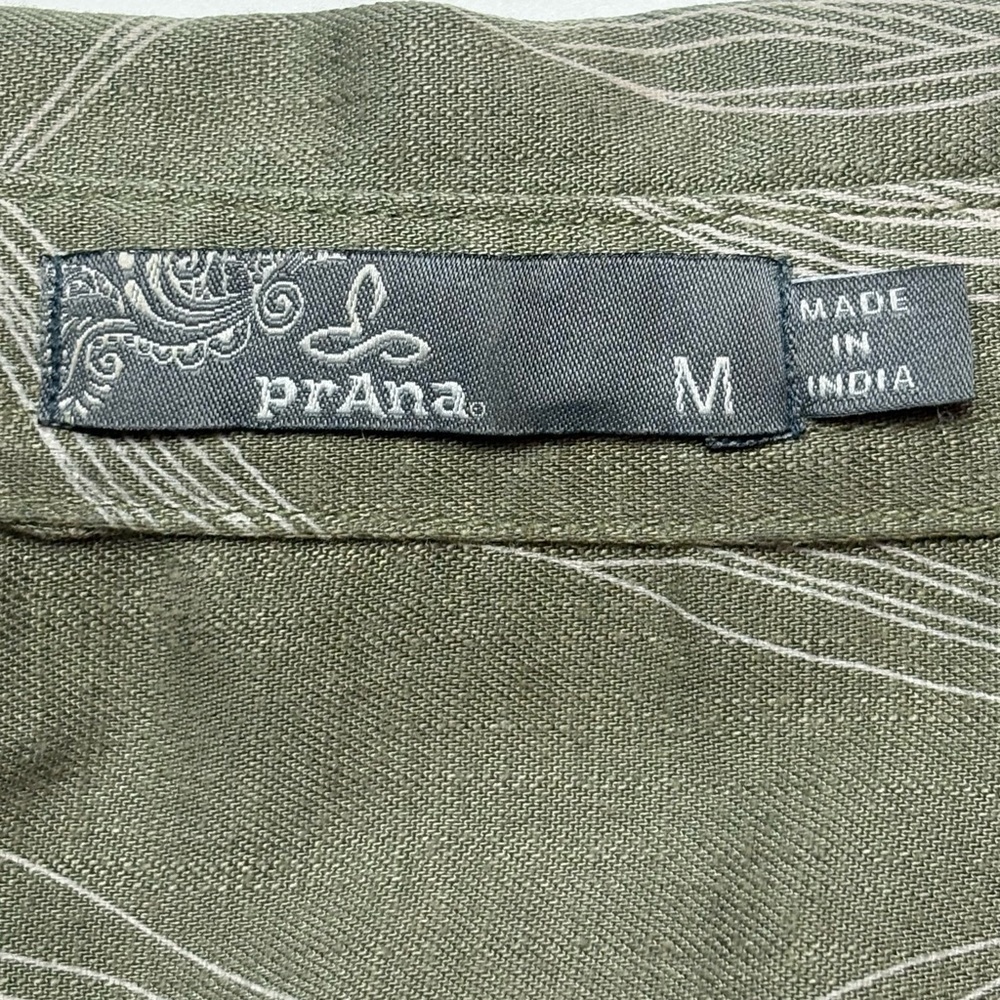 prAna Weekend Escape Romper Rye Green Leaves Print Tencel M One-Piece - Picture 12 of 12
